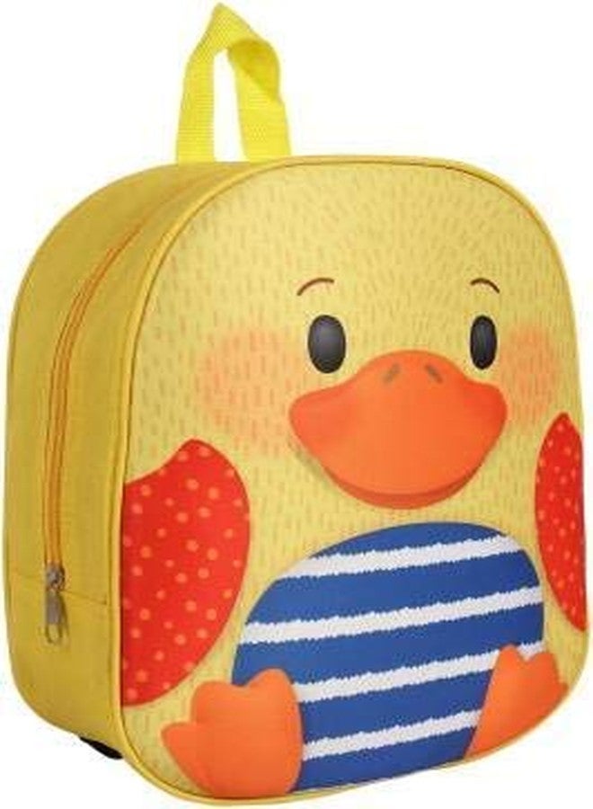 Ineffable Duck 3D Print Kids School Bag/School Backpack for Kids (Yellow) - Image 2